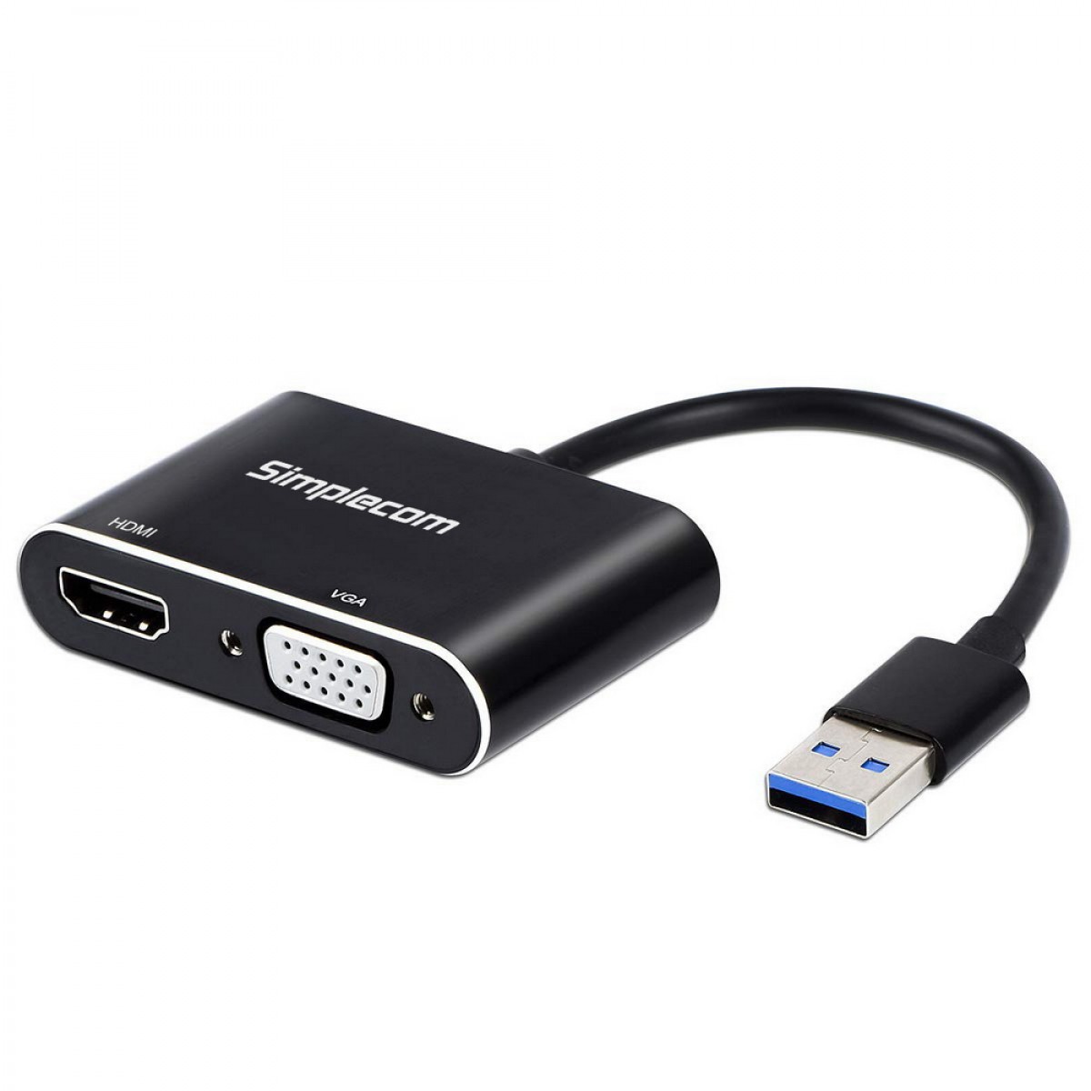 Simplecom DA316 USB to HDMI + VGA Video Card Adapter Full 1080p
