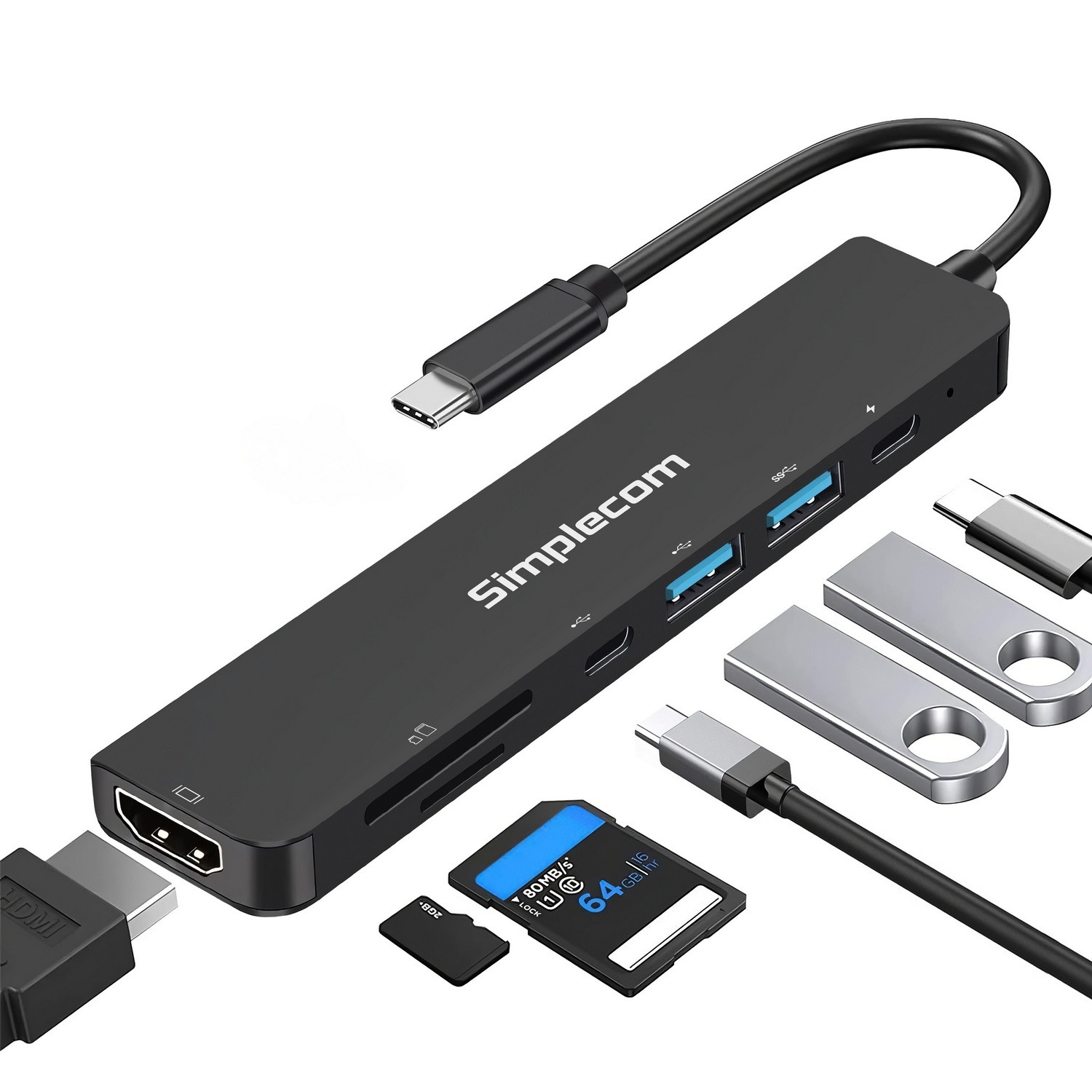 Buy Potronics Mport 7 Type C USB hub with 7 USB ports for PC or Laptop