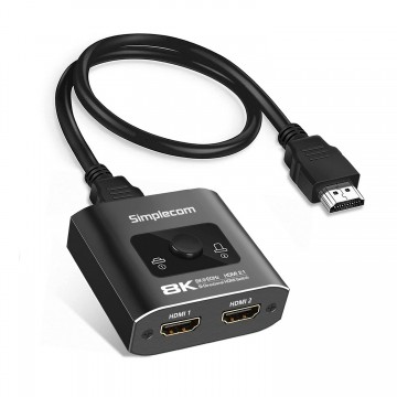 Simplecom CM302v2 Bi-Directional 2 Way HDMI 2.1 Switch Selector 8K@60Hz 