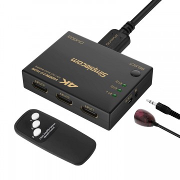Simplecom KM420 2-Port HDMI KVM Switch HDMI 2.0 4K@60Hz 4-Port USB 3.0 Hub  5Gbps
