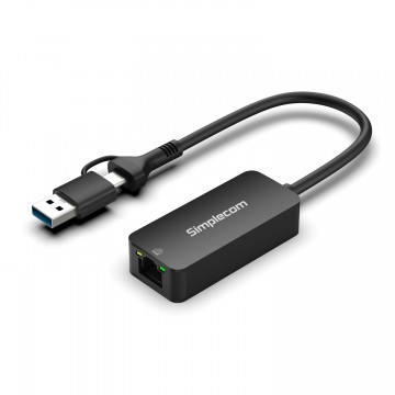Simplecom NU405C SuperSpeed USB-C and USB-A to 2.5G Ethernet Network Adapter 2.5Gbps LAN